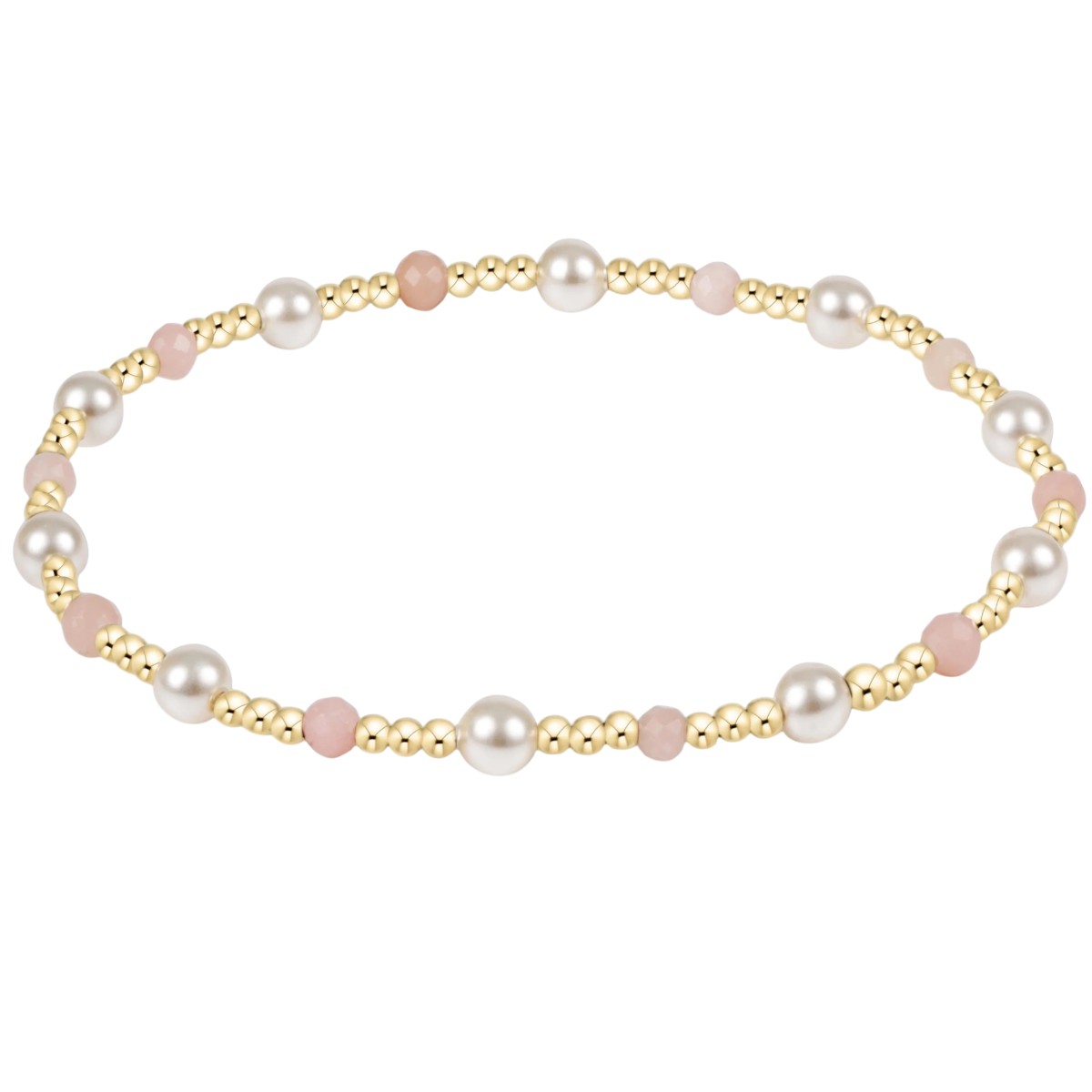 Enewton Pearl Sincerity 4mm Gem Bracelet, Pink Opal