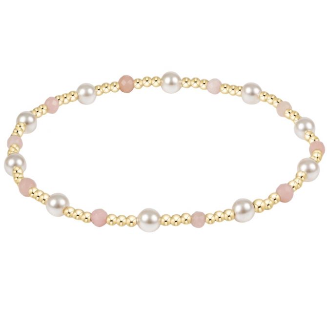 Enewton Pearl Sincerity 4mm Gem Bracelet, Pink Opal