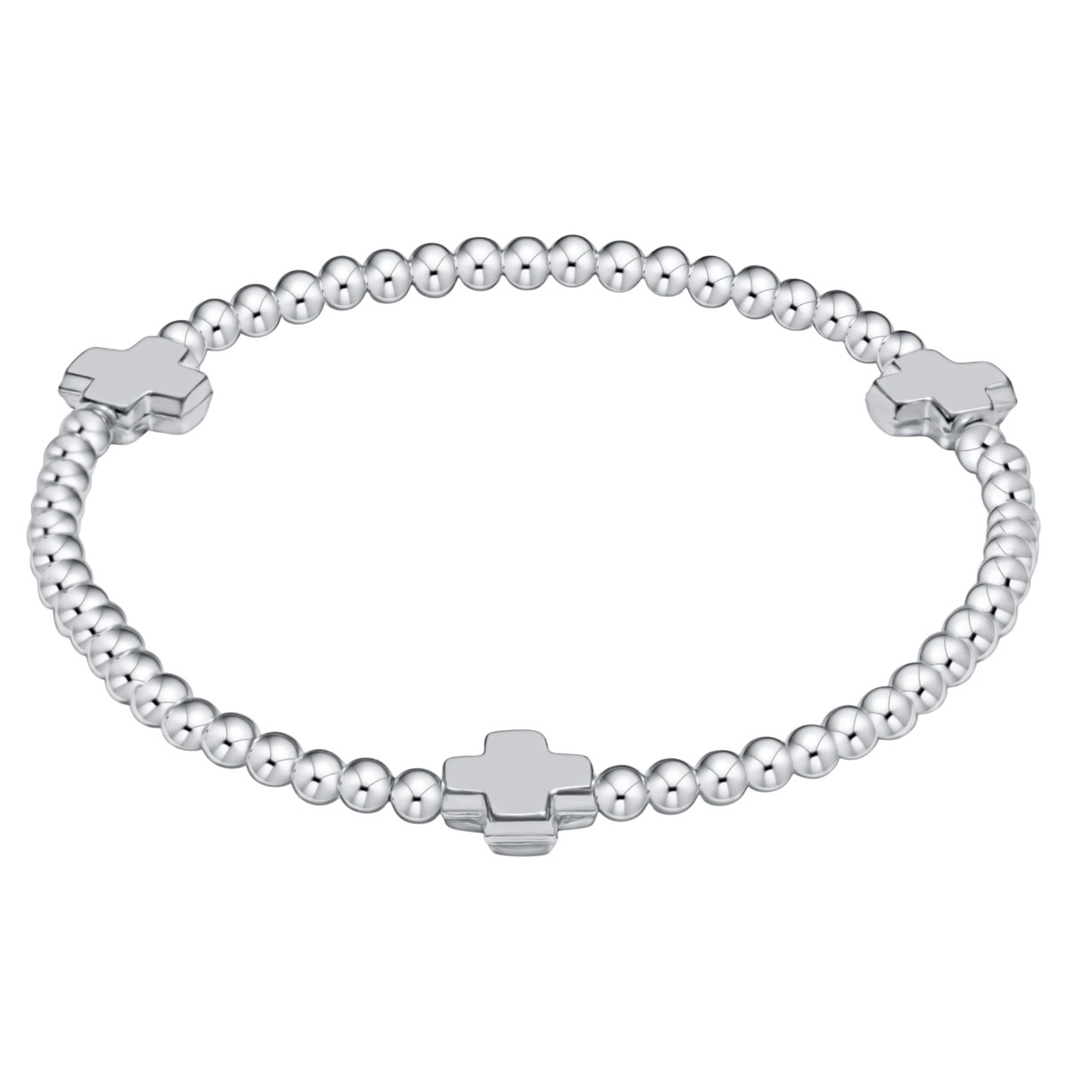 Enewton Signature Cross 3mm Bracelet, Sterling Silver