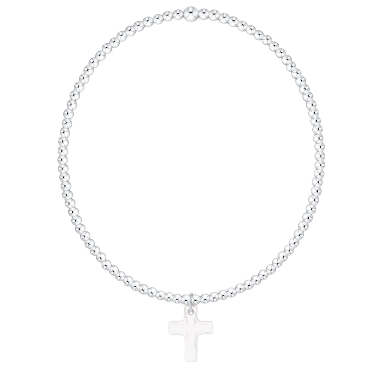 Enewton Classic Sterling 2mm Bracelet, Blessed Crystal Charm