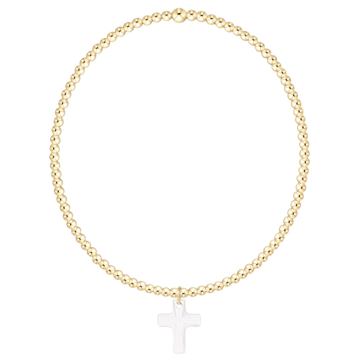 Enewton Classic Gold 2mm Bracelet, Blessed Crystal Charm