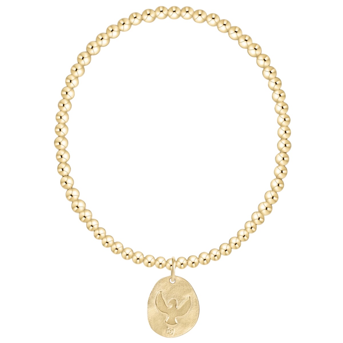 Enewton Classic Gold 3mm Bracelet, Inspire America Gold disc and 6.25