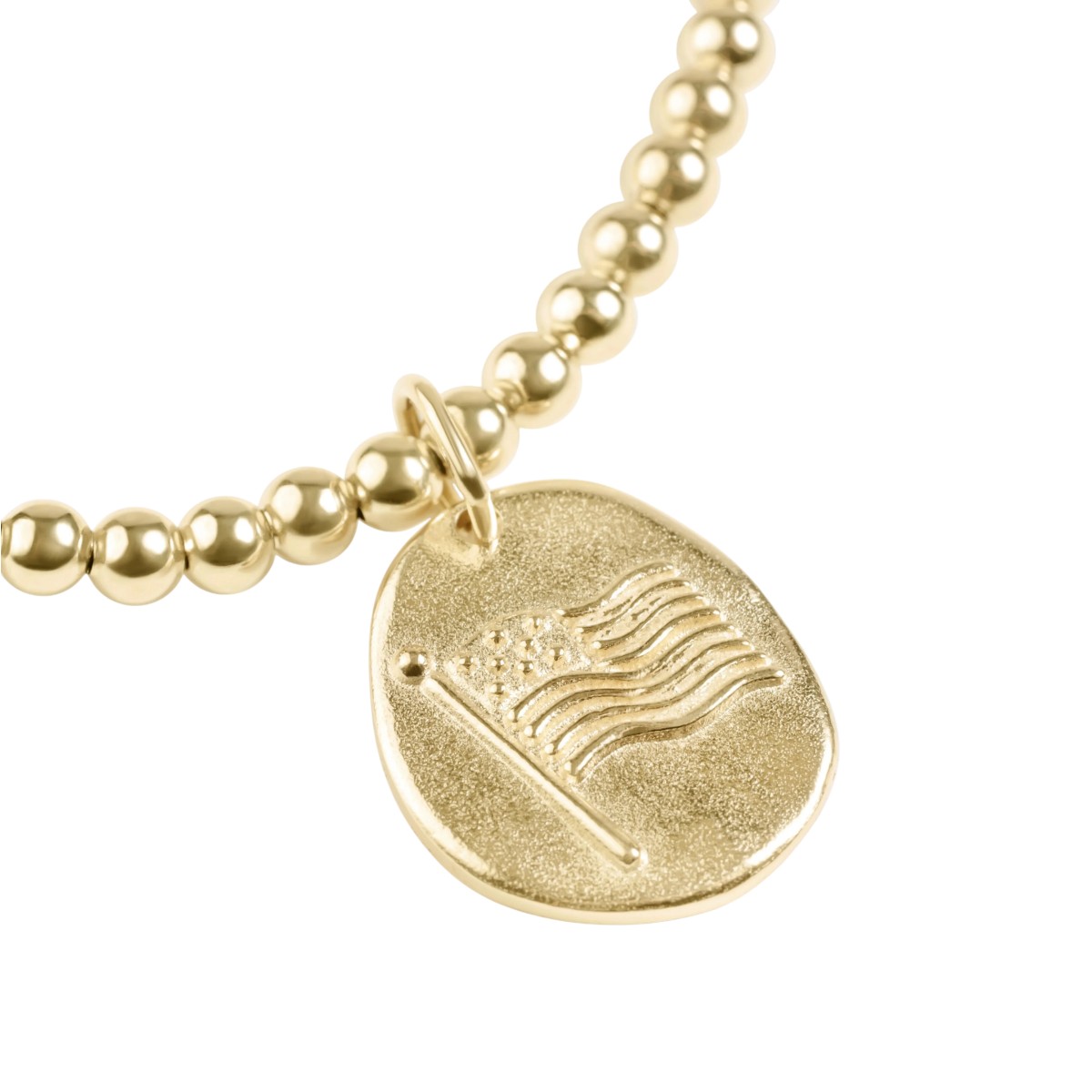 Enewton Classic Gold 3mm Bracelet, Inspire America Gold disc and 6.25