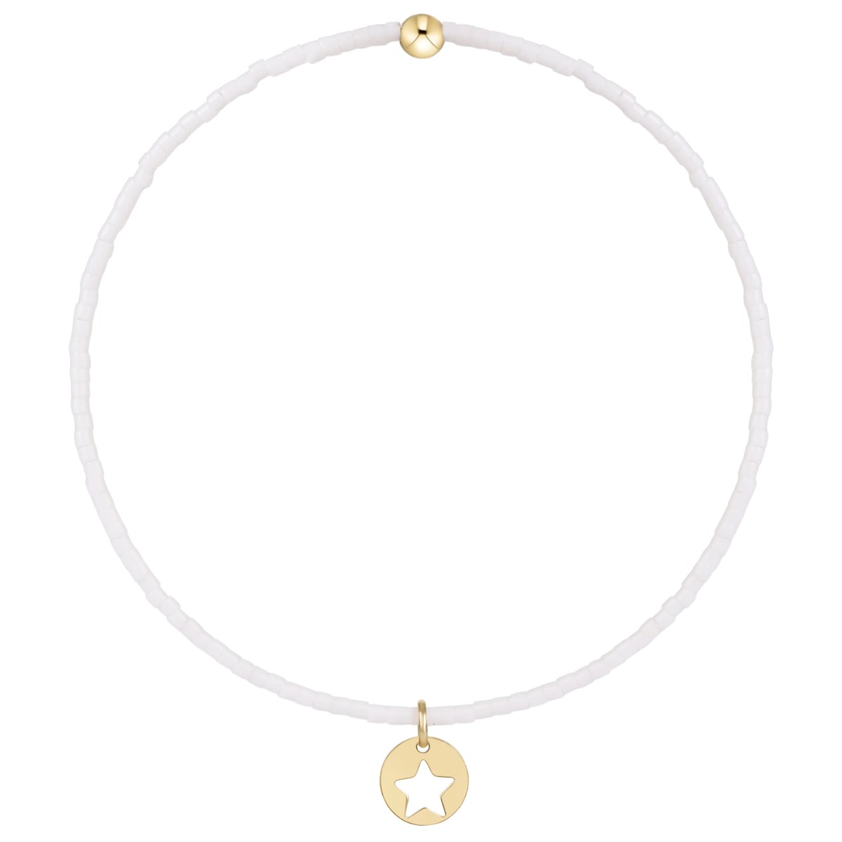 Enewton Hope Classic Bracelet, White and Star Small Gold Disc