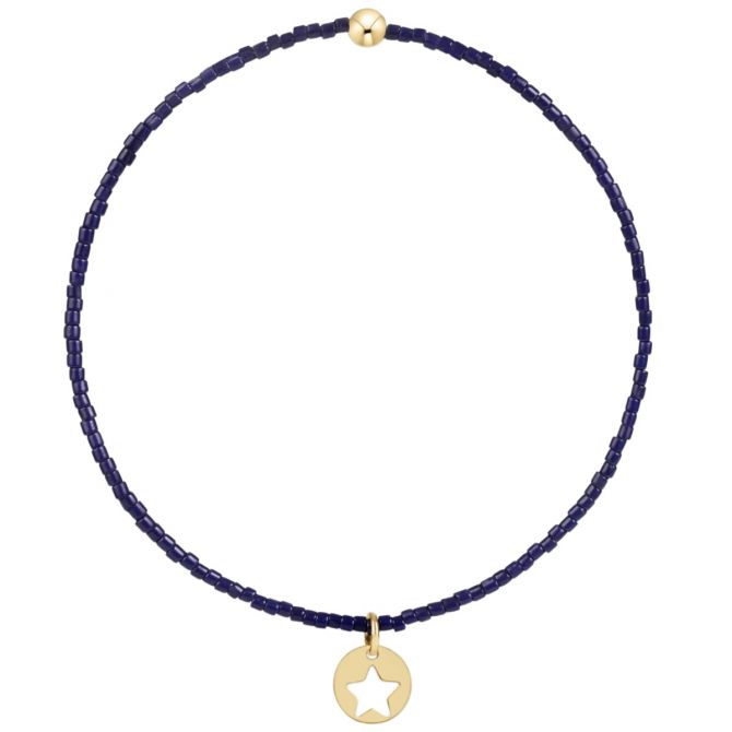 Enewton Hope Classic Bracelet, Navy and Star Small Gold Disc