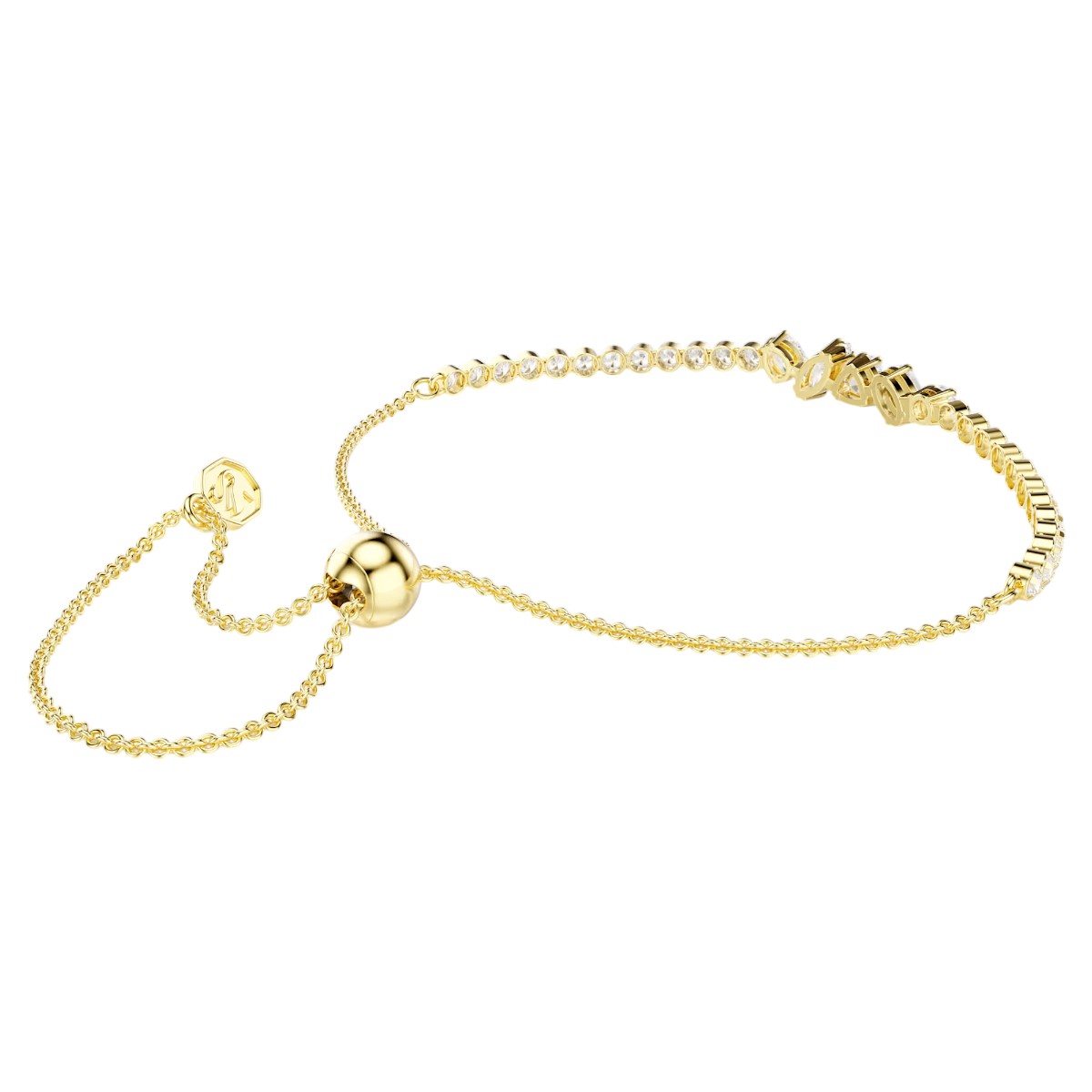 Swarovski Mixed Cuts Mesmera Bracelet, White and 18k Yellow Gold Finish