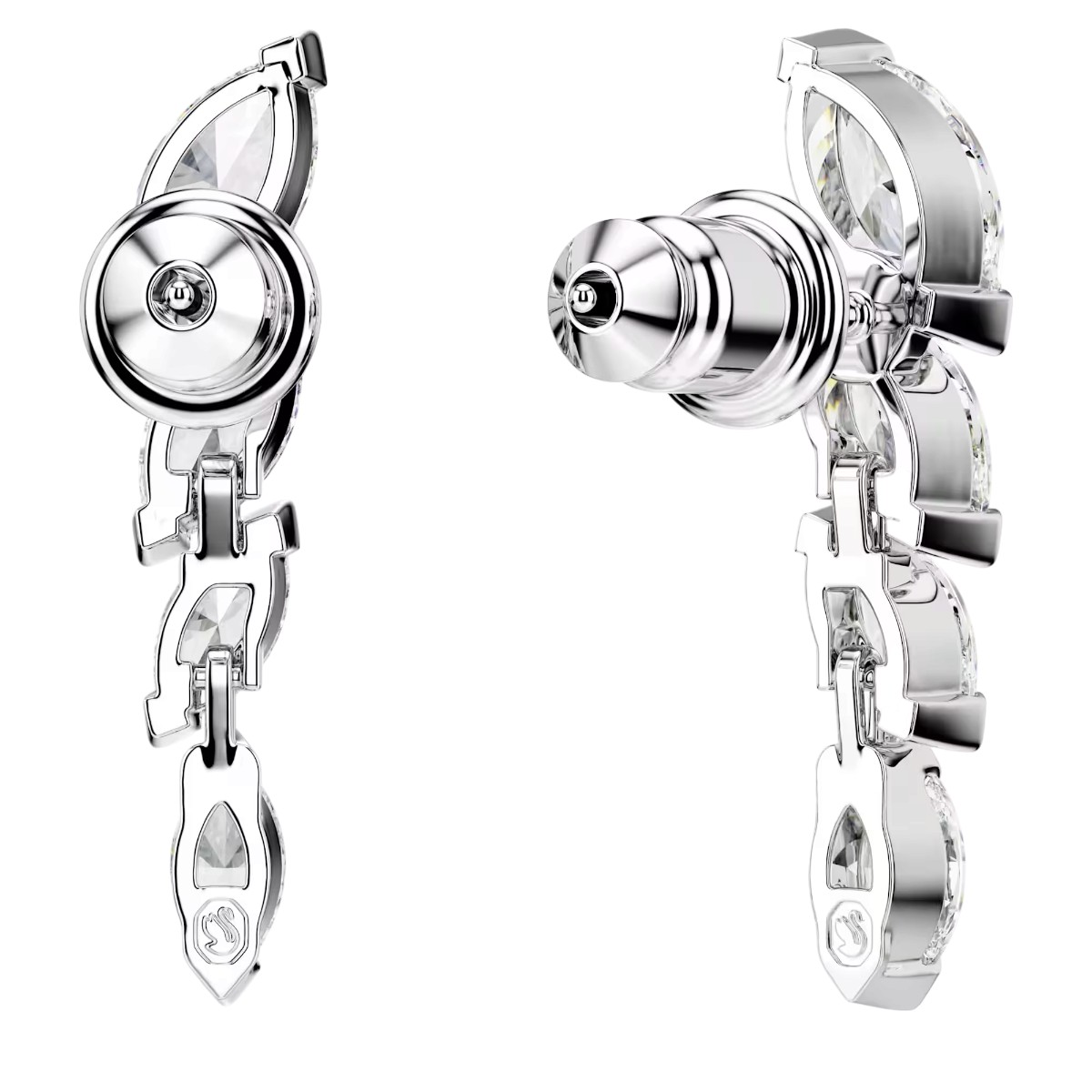 Swarovski Marquise Cut Memera Earrings, White and Rhodium Plated