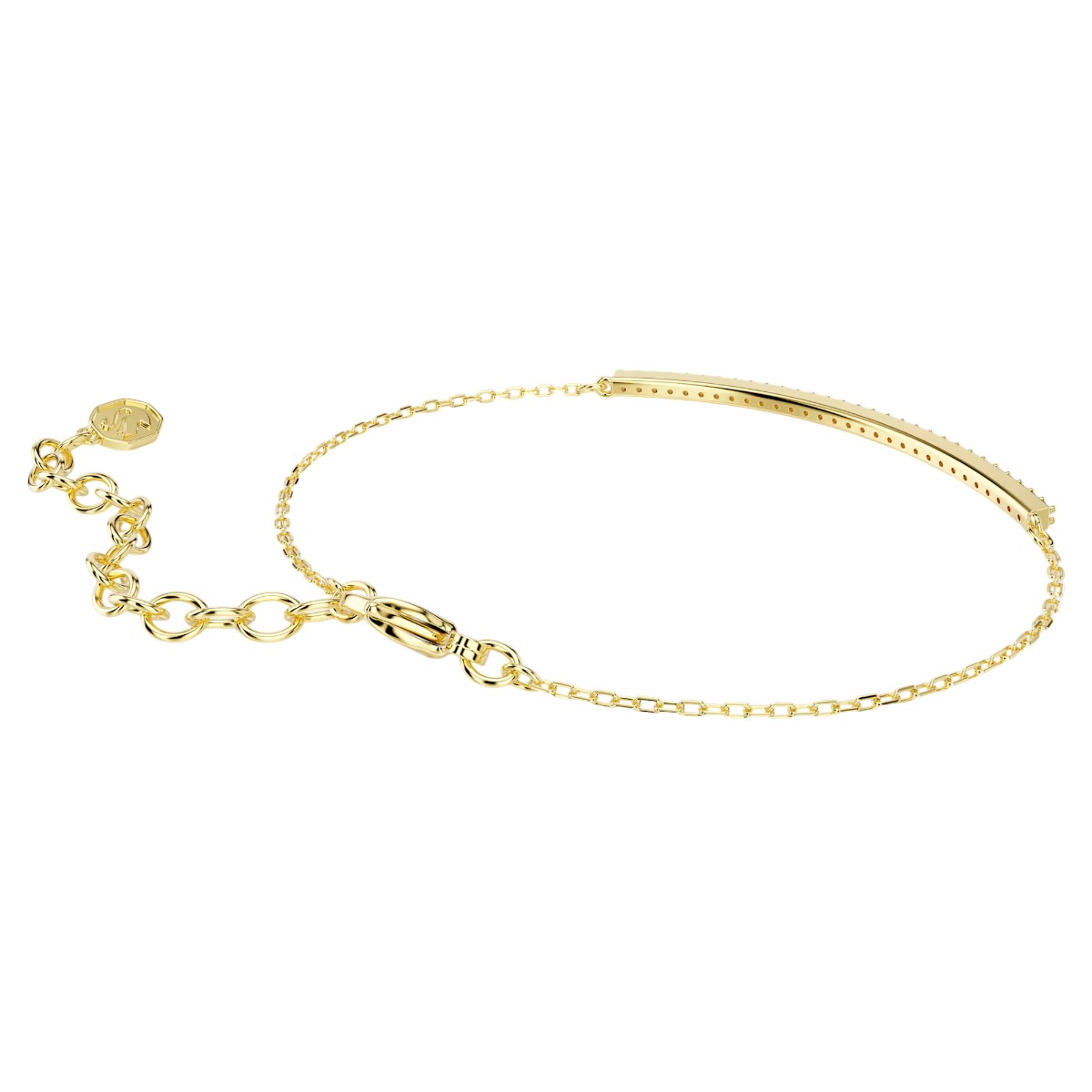 Swarovski Round Cut Only Bracelet, Purple and 18k Yellow Gold Finish