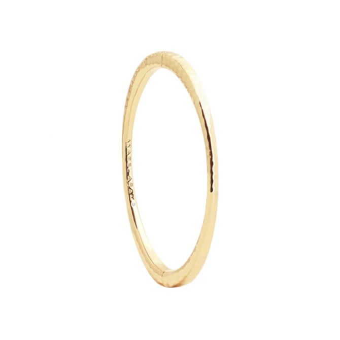 Anabel Aram Farrier Thin Hinged Bangle, Yellow Gold Plated