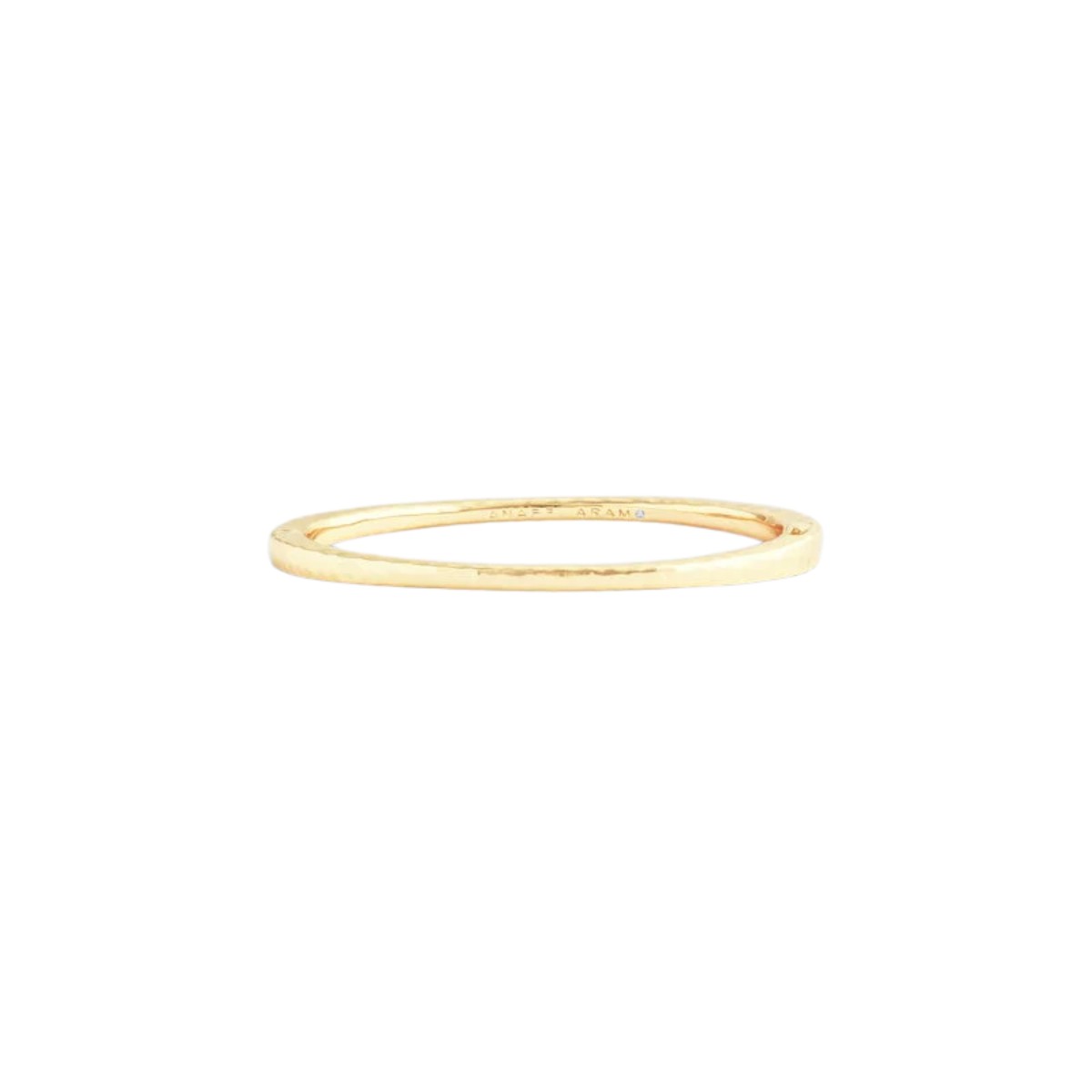 Anabel Aram Farrier Thin Hinged Bangle, Yellow Gold Plated