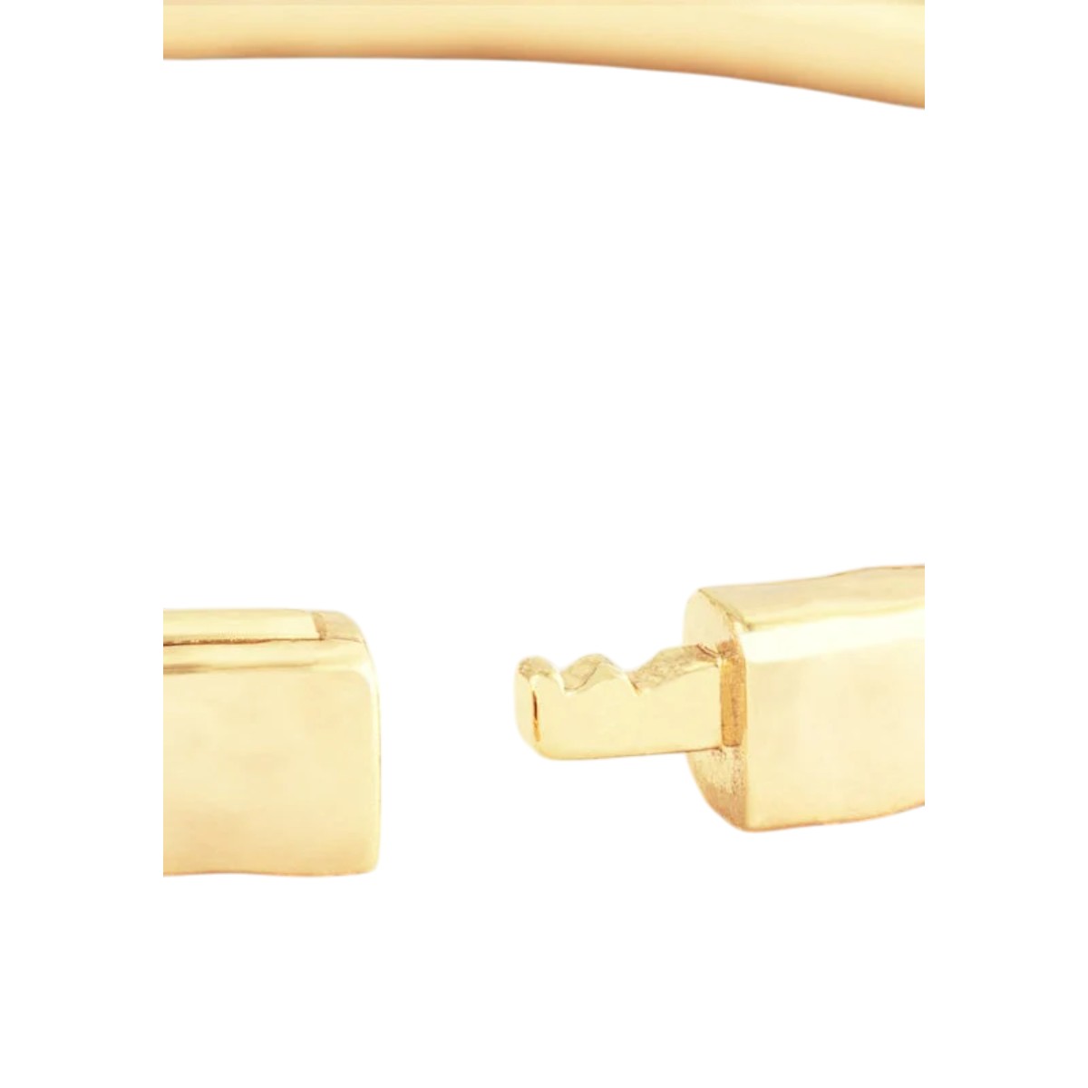 Anabel Aram Farrier Thin Hinged Bangle, Yellow Gold Plated