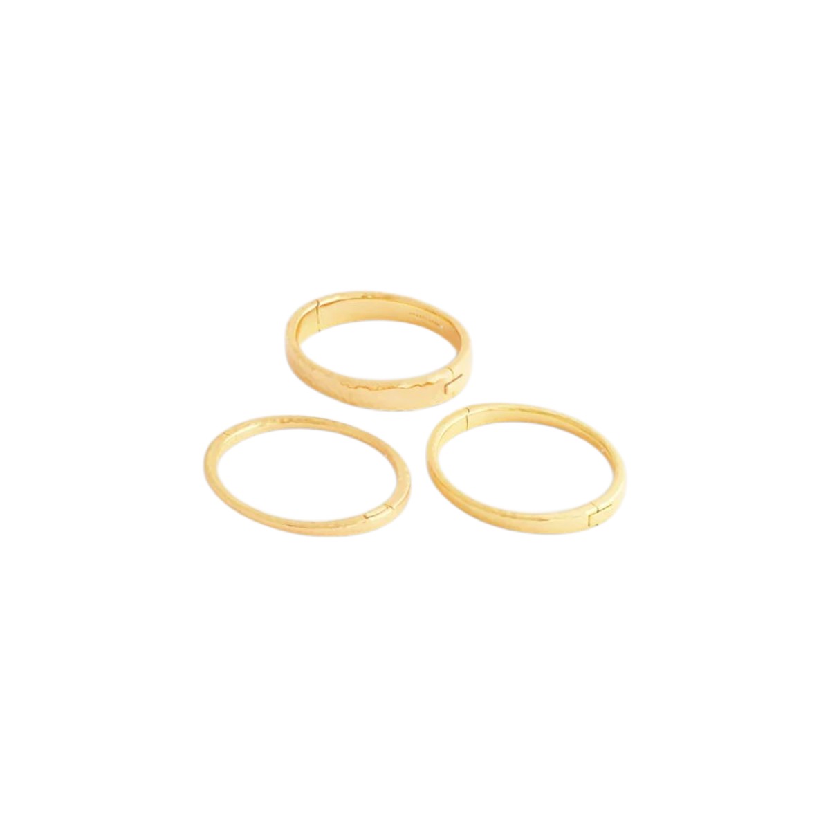 Anabel Aram Farrier Thin Hinged Bangle, Yellow Gold Plated
