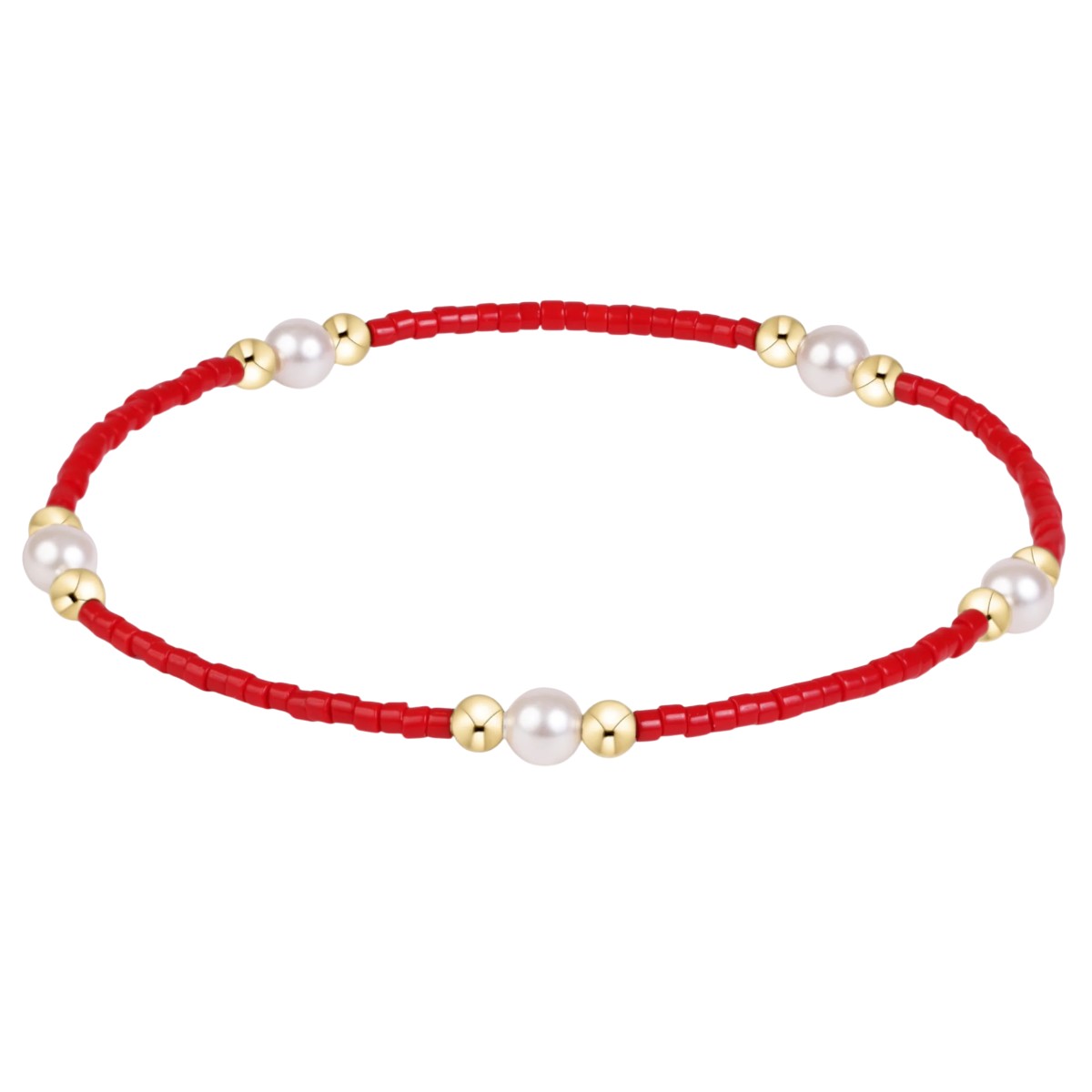 Enewton Gameday Hope Purpose Pearl Bracelet, Red