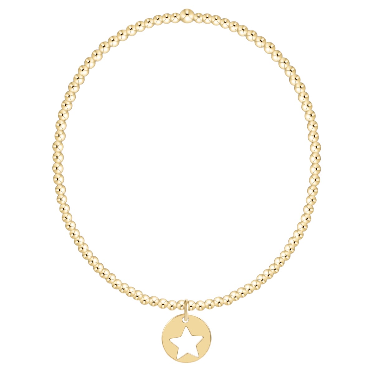 Enewton Classic Gold 2mm Bracelet, Small Gold Disc Star