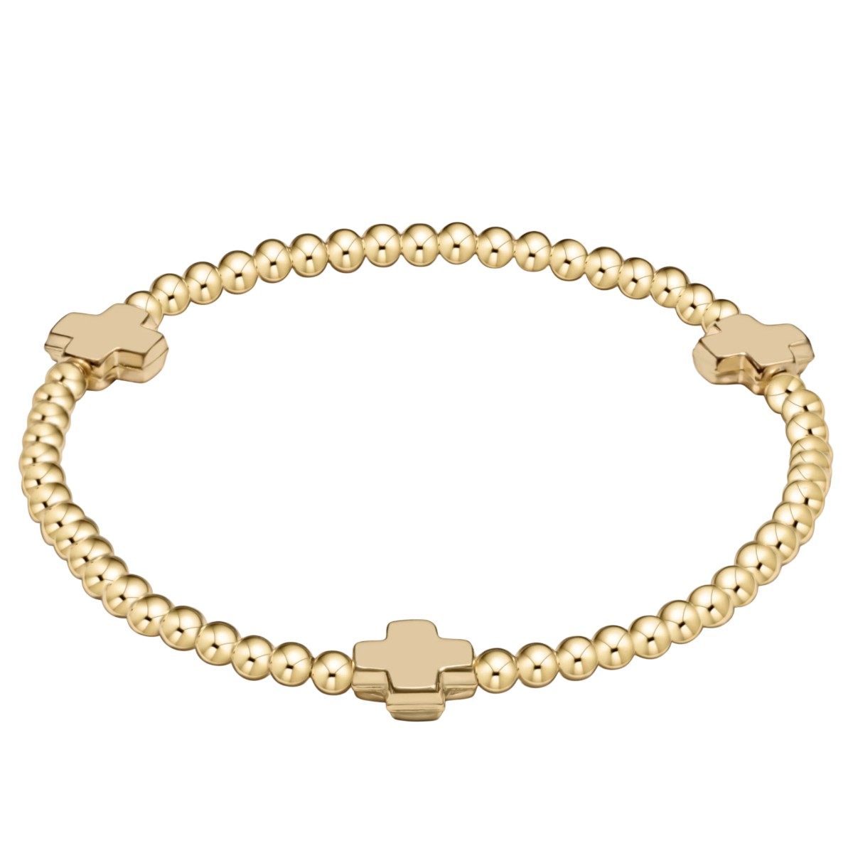 Enewton Signature Cross 3mm Gold Bracelet, 7.25
