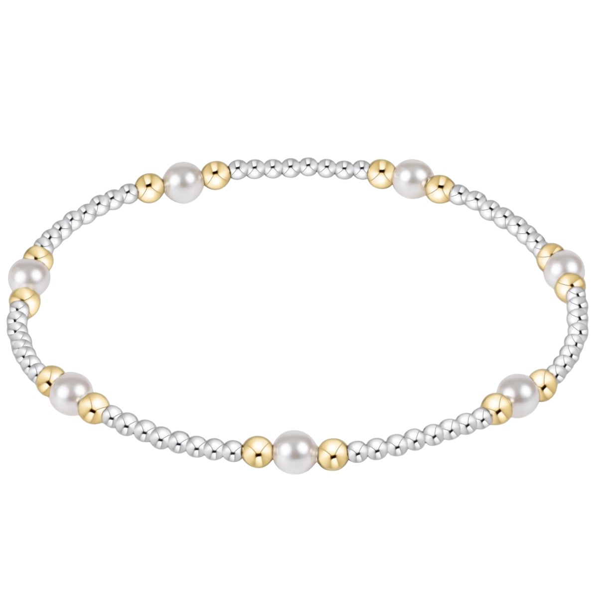 Enewton Purpose Pearl 4mm Mixed Metal Bracelet