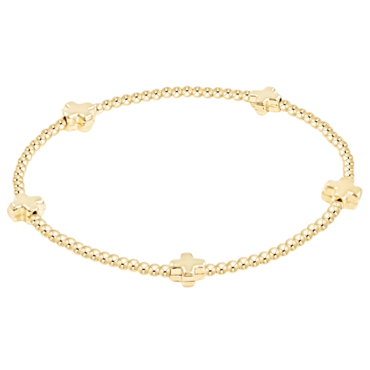 Enewton Signature Cross Small 2mm Gold Bracelet