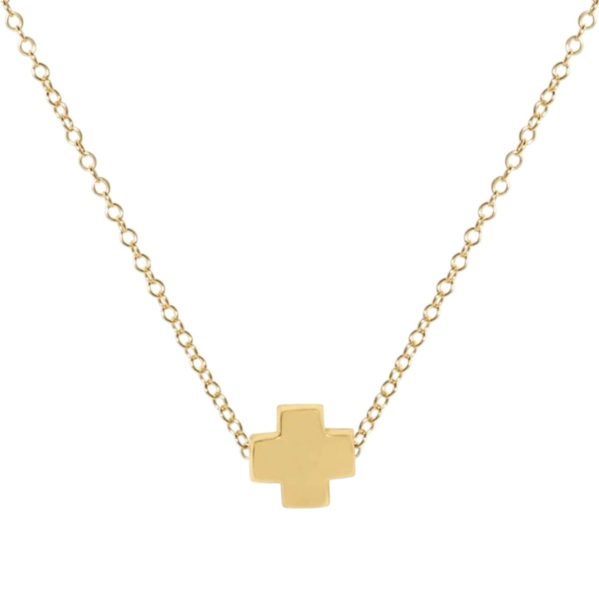 Enewton Signature Cross Gold Sterling Necklace, 16