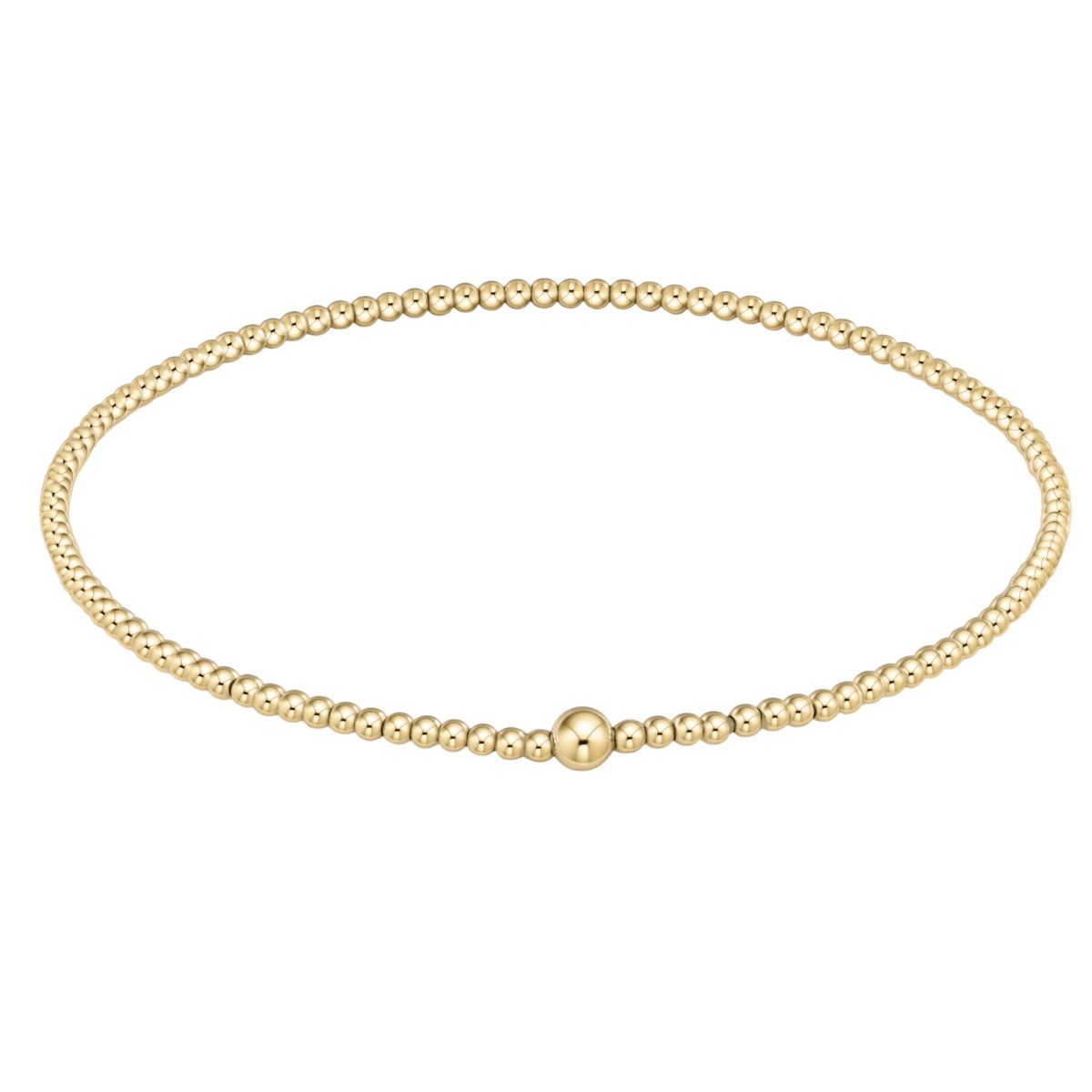 Enewton Classic Gold 2mm Bead Bangle, 7.5
