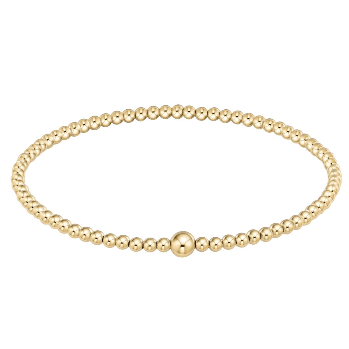 Enewton Classic Gold 2mm Bead Bangle, 7.5