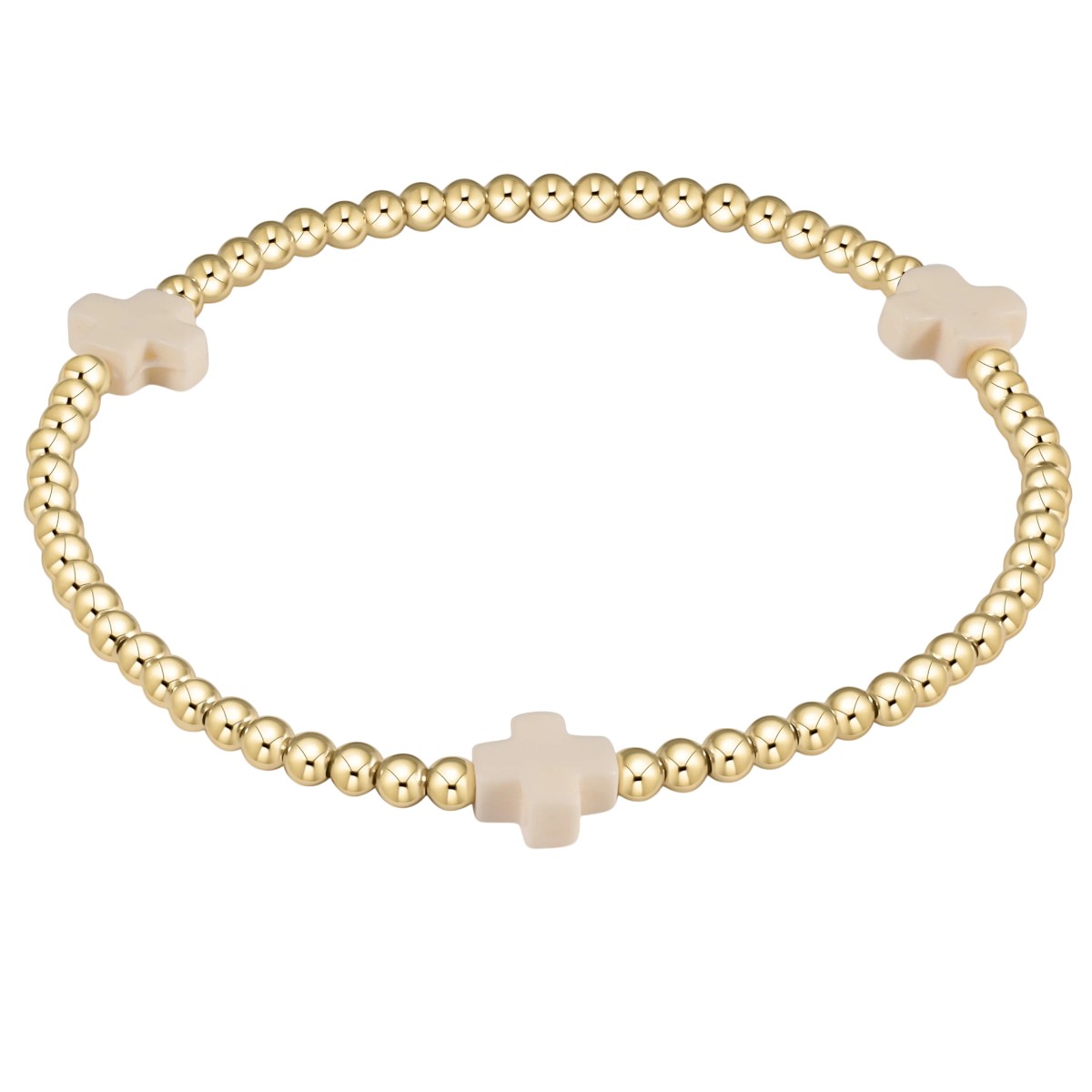 Enewton Signature Cross 3mm Gold Bracelet