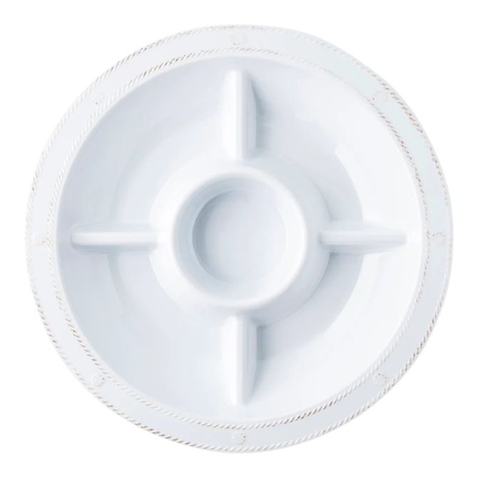 Juliska Berry and Thread Melamine 15" Crudite Platter, Whitewash