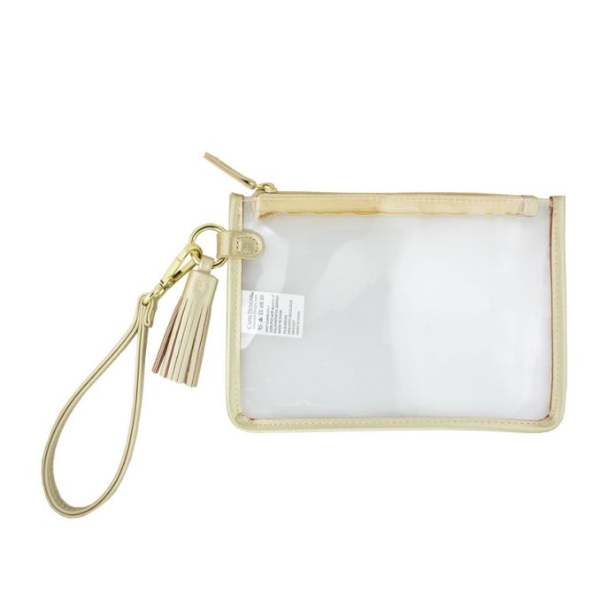 Capri Designs Clear Wristlet, Gold