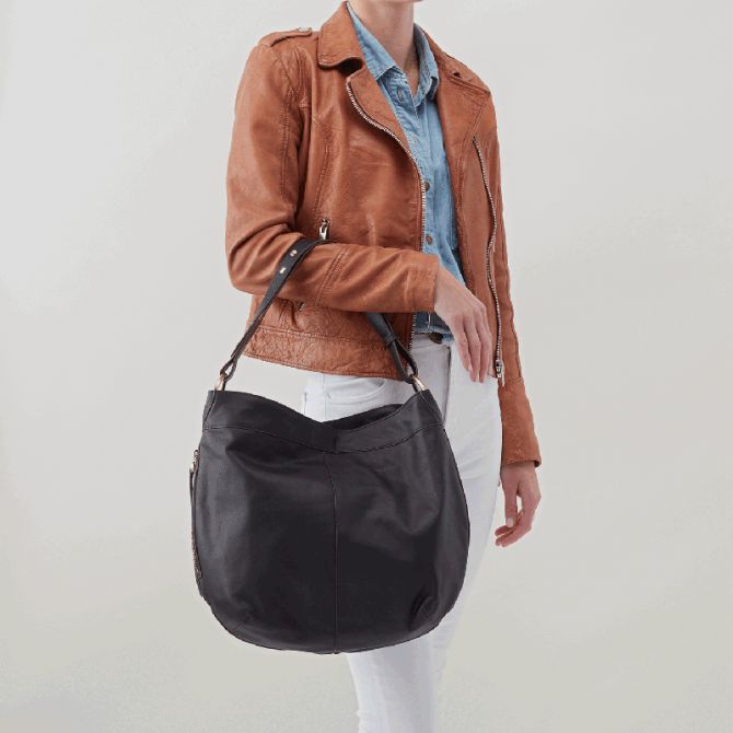 Hobo Port Handbag, Black | MV-56042BLK | Borsheims