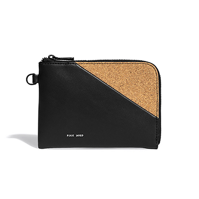 Pixie Mood Stacy Wristlet, Black/Cork