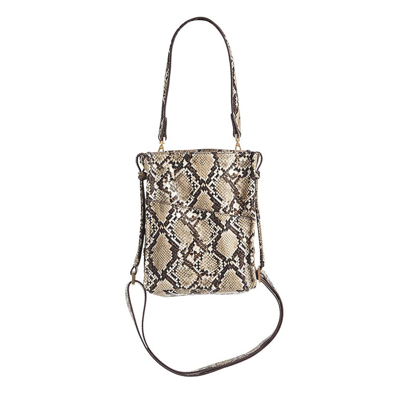 Hammitt Davis Small Handbag, Domino Snake and Brushed Gold