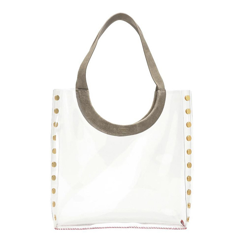 Hammitt Perry Handbag, Clear Pewter and Brushed Gold
