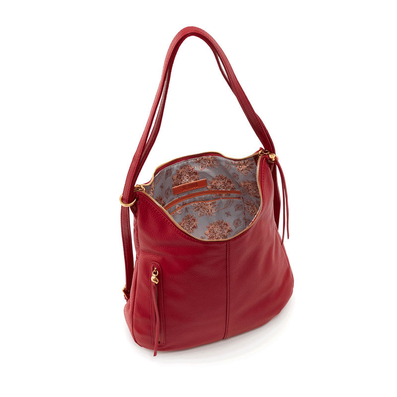 HOBO Merrin Convertible Backpack Shoulder Bag, Scarlet