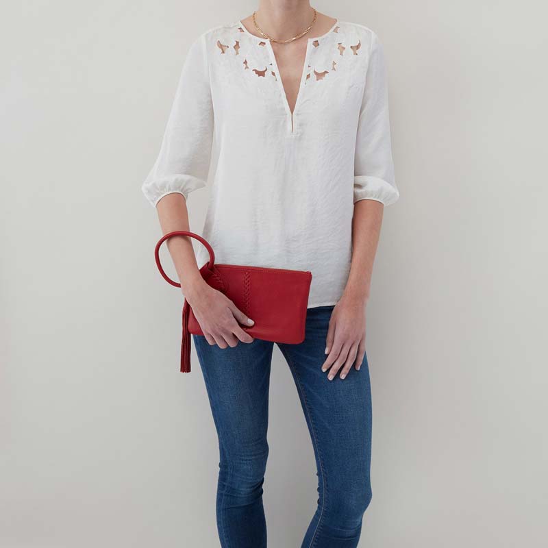 HOBO Sable Wristlet, Scarlet