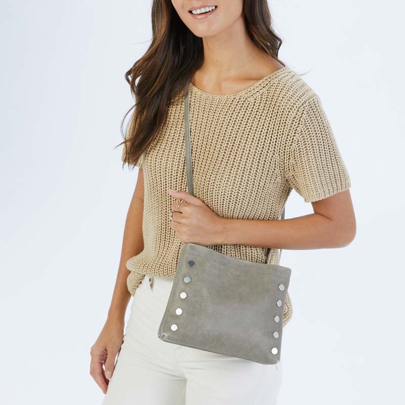 Hammitt Duke Handbag, Pewter and Brushed Silver