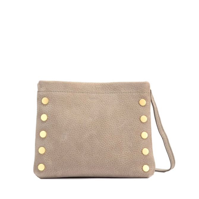 Hammitt Duke Crossbody, Limited Edition Grey Natural and Brushed Gold Tone