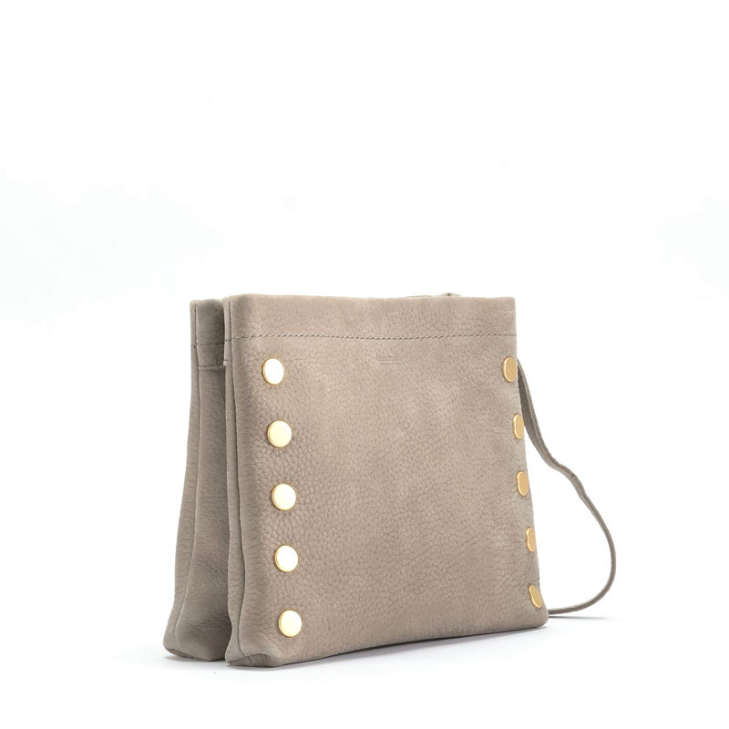 Hammitt Duke Crossbody, Limited Edition Grey Natural and Brushed Gold Tone