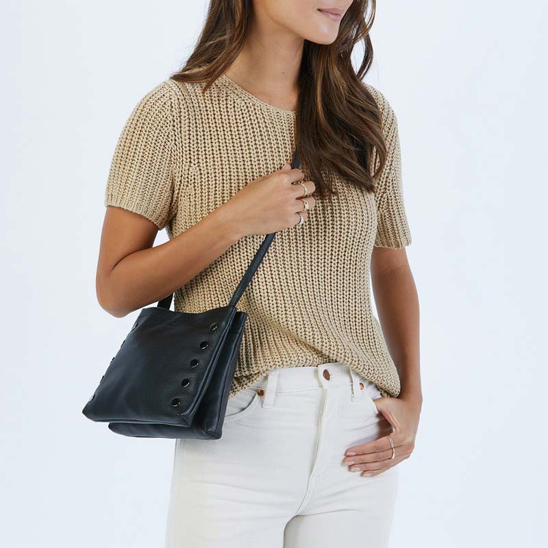 Hammitt Duke Handbag, Black and Gunmetal