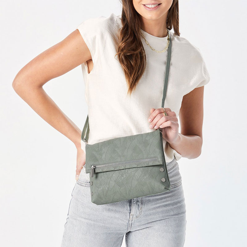 Hammitt VIP Medium Crossbody, Limited Edition Pistachio Green and Brushed Silver Tone
