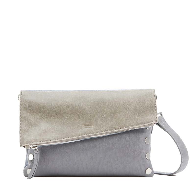 Hammitt Dillon Medium Handbag Limited Edition Steel Blue and Brushed Silver