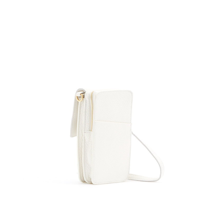 Hammitt 310 Phone Case Crossbody, Marshmallow White and Gold Tone