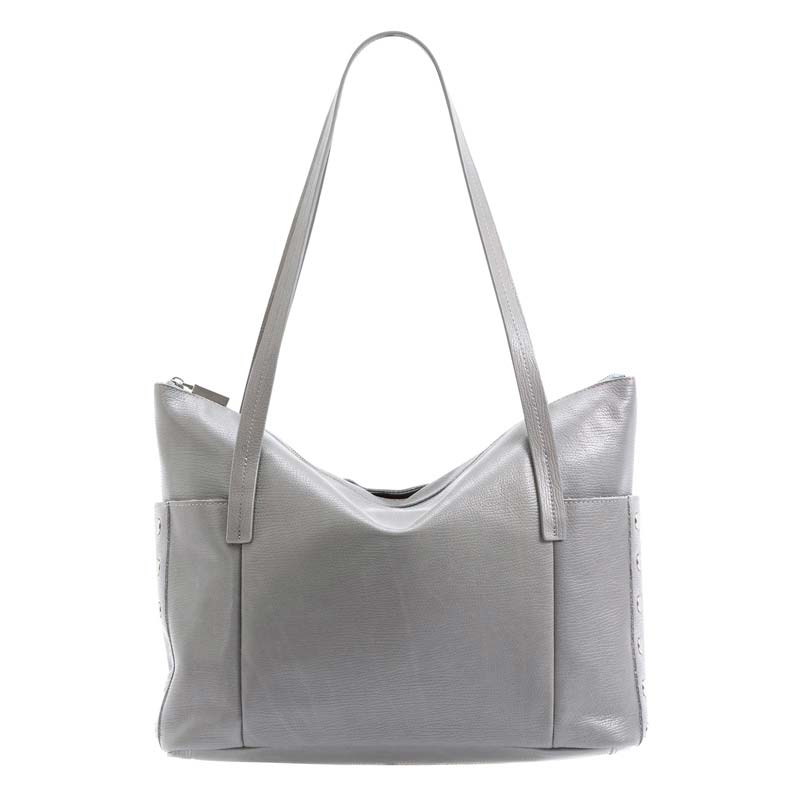 Hammitt Addie Large handbag, Steel Blue and Brushed Silver
