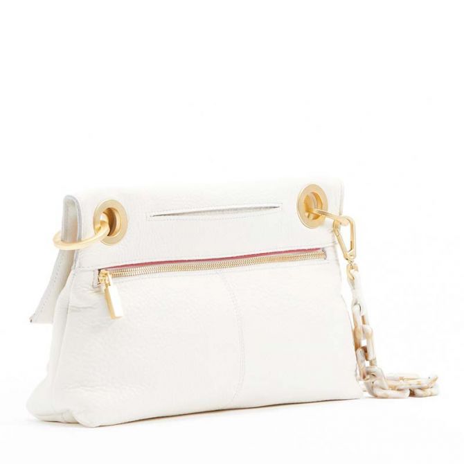 Hammitt VIP Montana Medium Handbag, Marshmallow White and Brushed