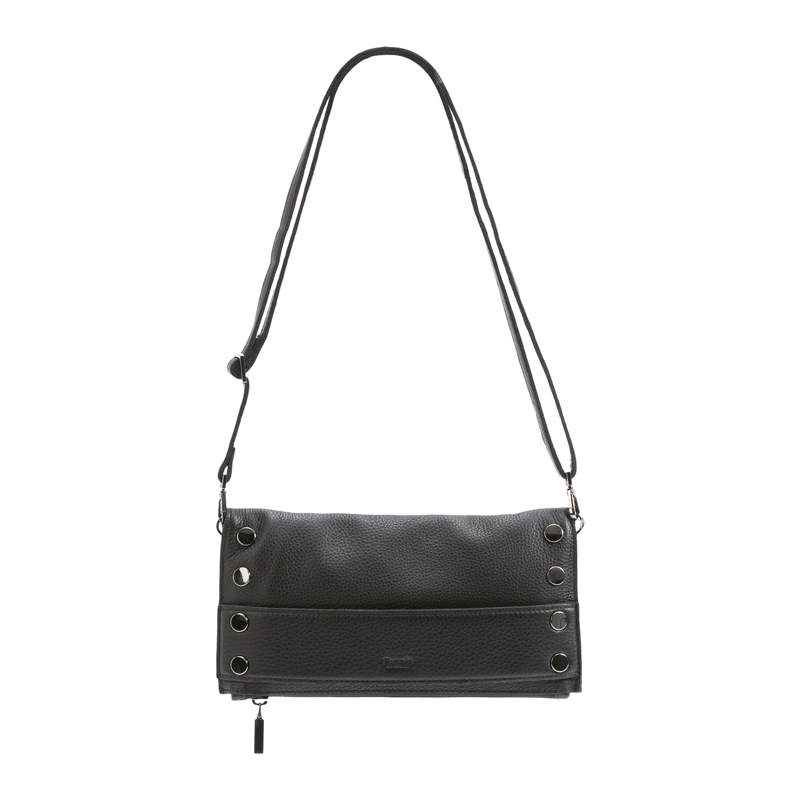 Hammitt Ryan Clutch, Black and Gunmetal