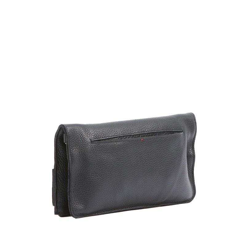 Hammitt Ryan Clutch, Black and Gunmetal