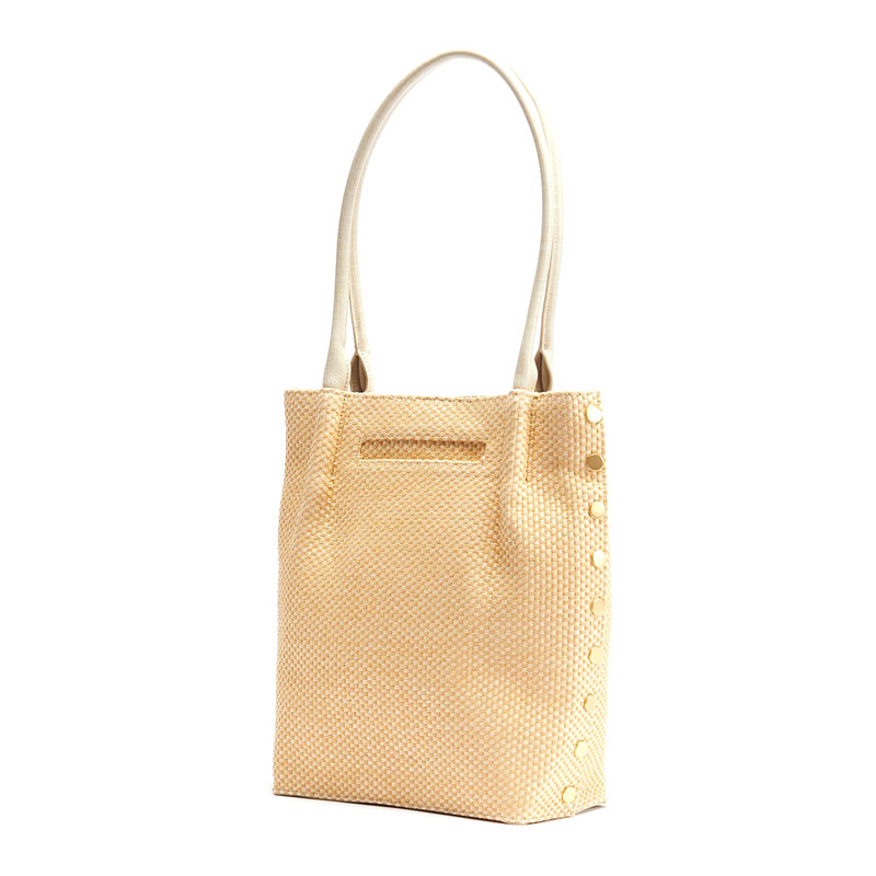 Hammitt Oliver Medium Top Handle Bag, Limited Edition Ricotta Raffia and Brushed Gold Tone
