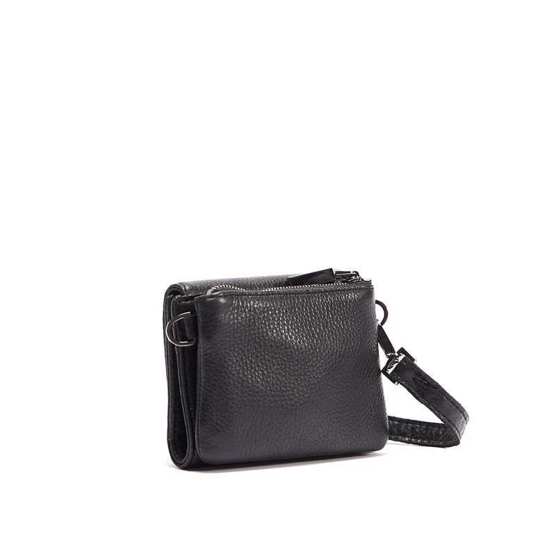 Hammitt Levy Small Wallet, Black and Gunmetal Hardware