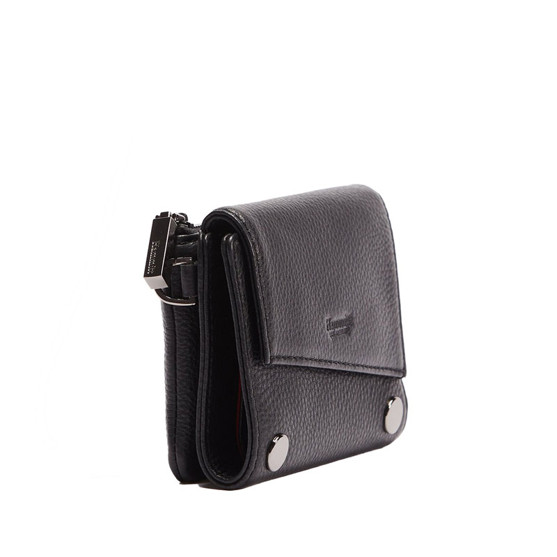 Hammitt Levy Small Wallet, Black and Gunmetal Hardware