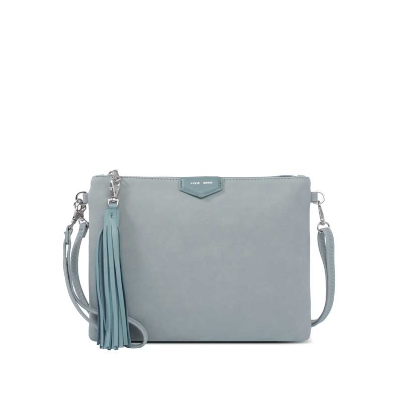 Pixie Mood Michelle Clutch, Mineral Blue and Nubuck