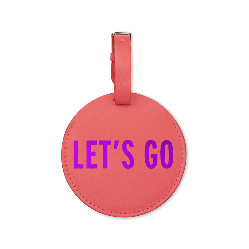 Kate Spade Circle Luggage Tag, Let's Go
