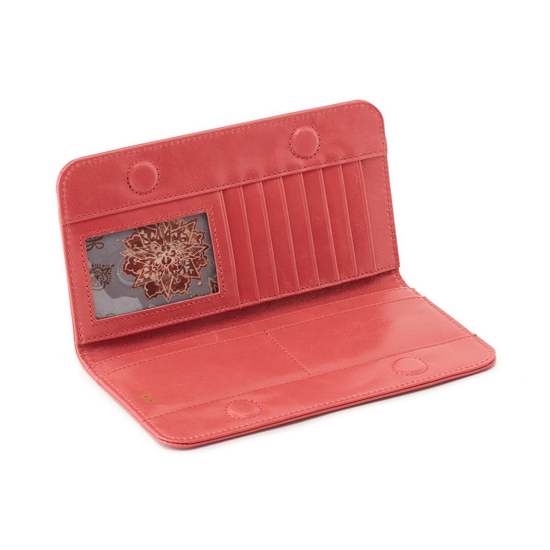 Hobo Angle Continental Wallet, Tea Rose